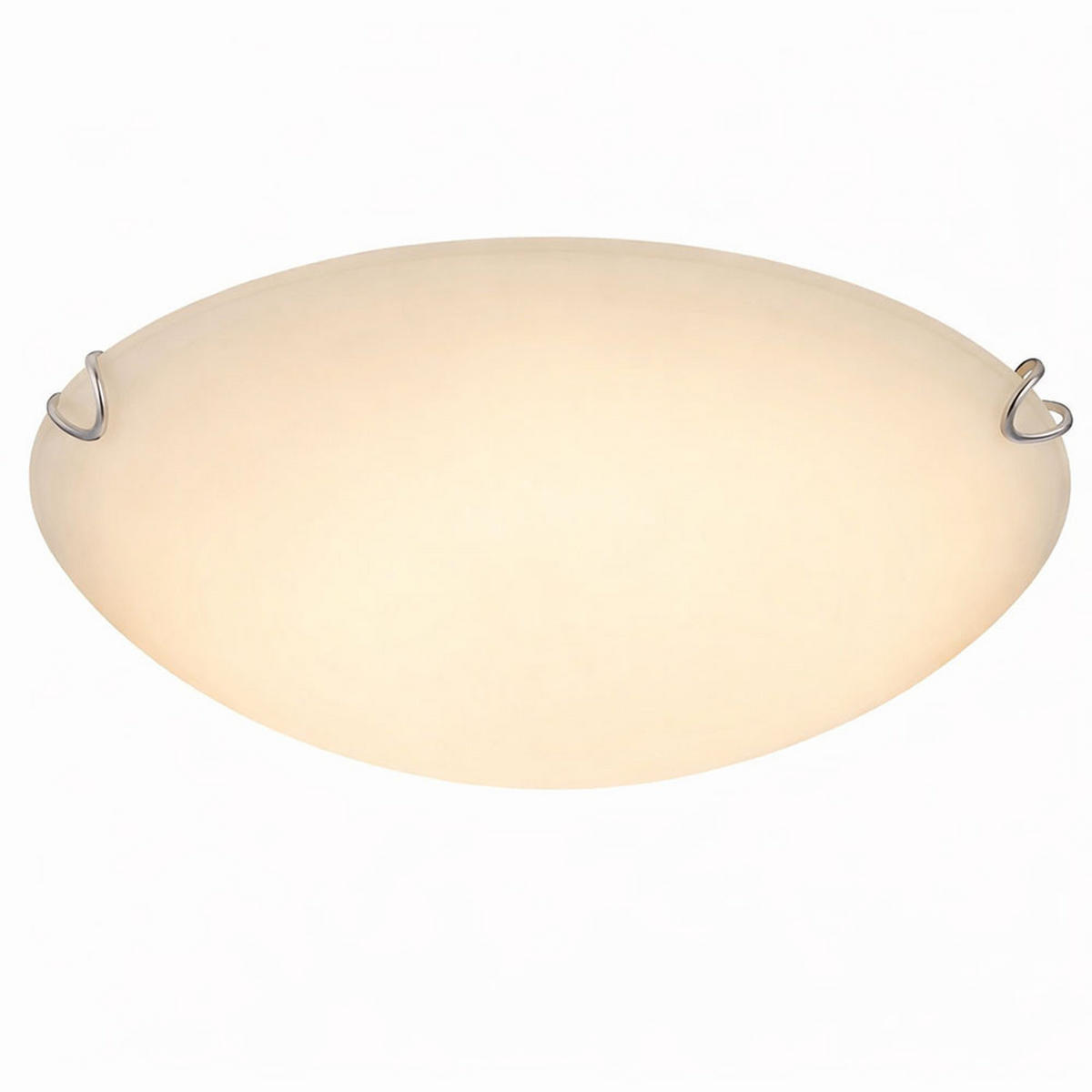 LED DECKENLEUCHTE PORAK Weiß Metall - Weiß, Glas (30/30/7cm) - Globo Lighting