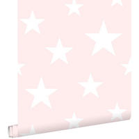 TAPETE große und kleine Sterne 53 cm x 10.05 m - Pink, Papier (53/0.1cm) - ESTAhome