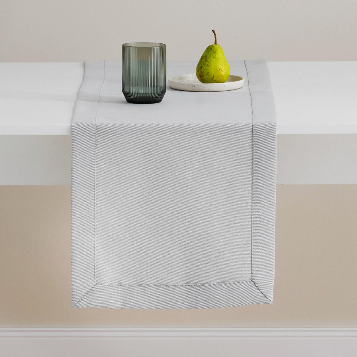 TISCHLÄUFER Sausa 35x180cm, Grau - Grau, Textil (35/180cm) - home&you