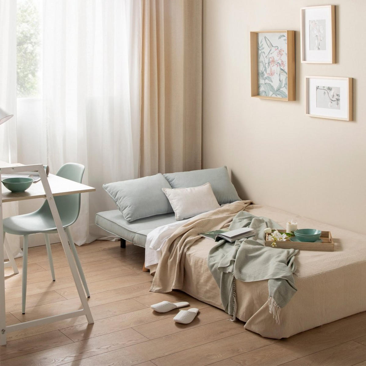 SCHLAFSOFA Noa Grün 117 cm x 79 cm - Grün, Textil (117/79/75cm) - Klast Home