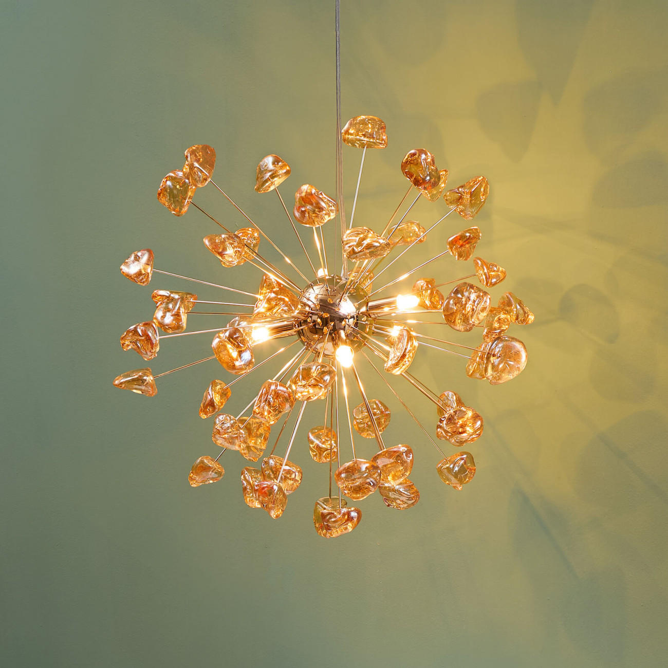 Thumbnail - Kosilum Hängeleuchte, Roségold, Glas, 55x50x55 cm, Lampen & Leuchten, Innenbeleuchtung, Hängelampen, Pendelleuchten