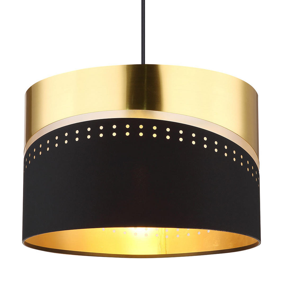 LED PENDELLEUCHTE OR, Metall, Schwarz-matt, 120 cm - Schwarz, Metall (35/35/120cm) - Globo Lighting