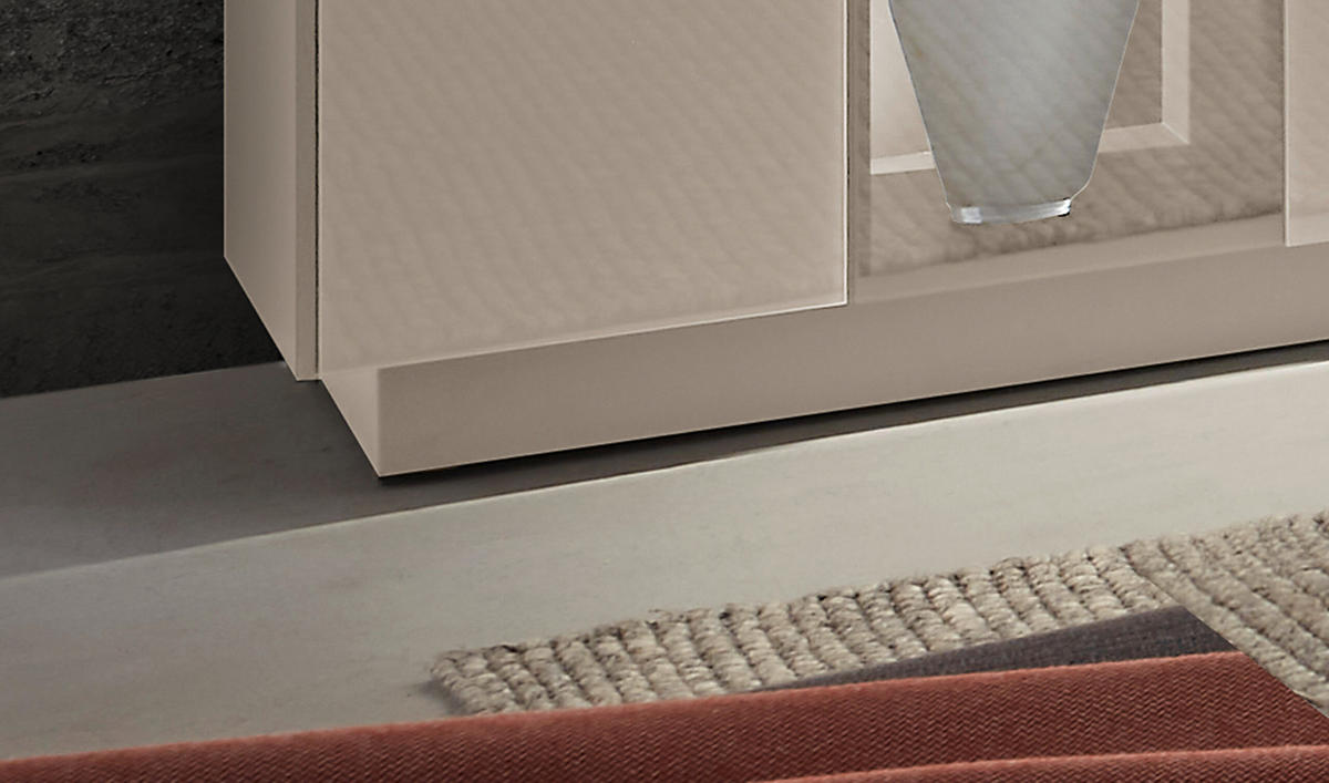 LOWBOARD Nova Kashmir und Eiche - Beige, Holzwerkstoff (214/71/42cm)