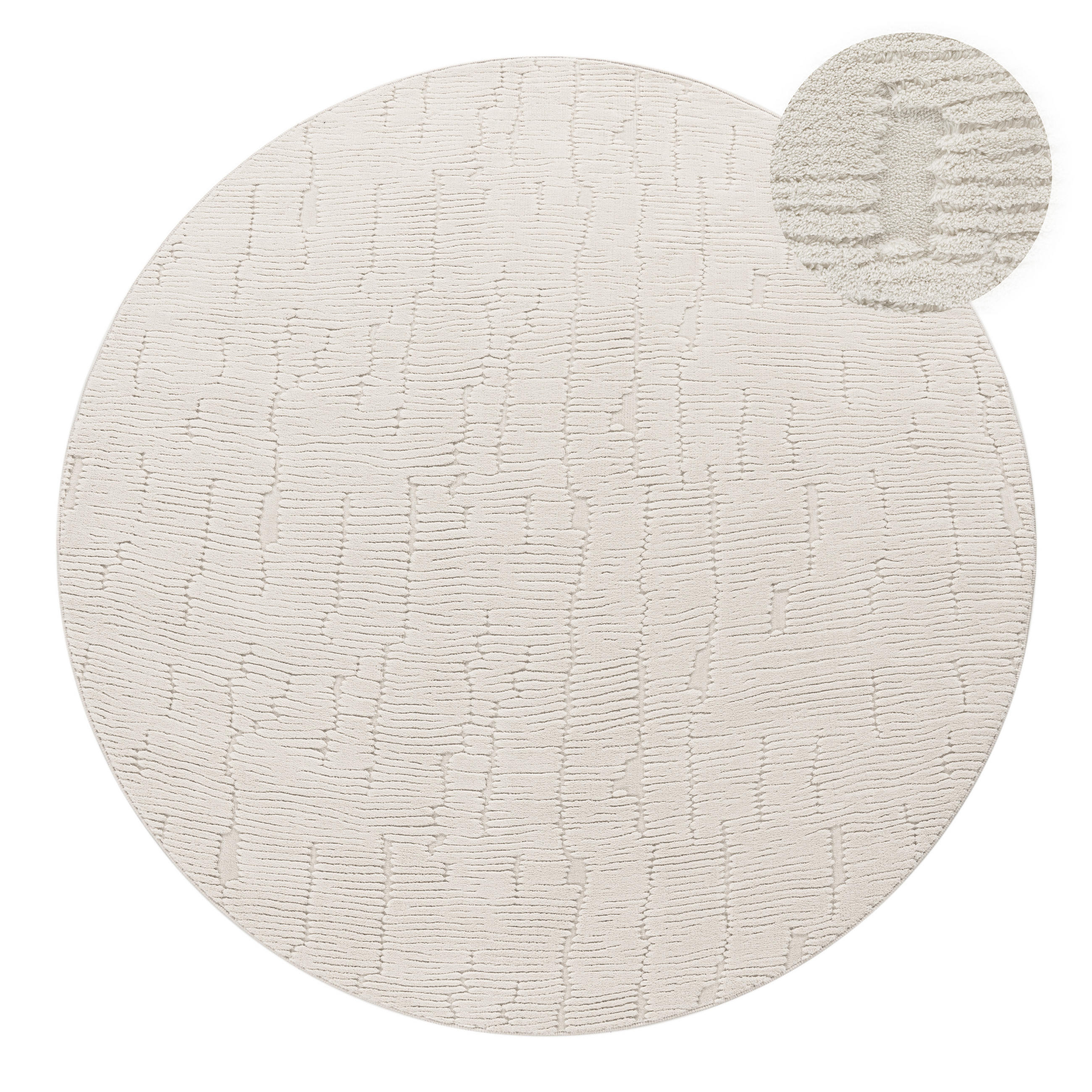 HOCHFLORTEPPICH 120/120 cm Tokio 475 - Creme, Textil (120/120cm) - Paco Home