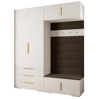 GARDEROBEN-SET 236,7/200/47 - Goldfarben/Weiß, Holz/Kunststoff (200/236.7/47cm) - Abiks Möbel