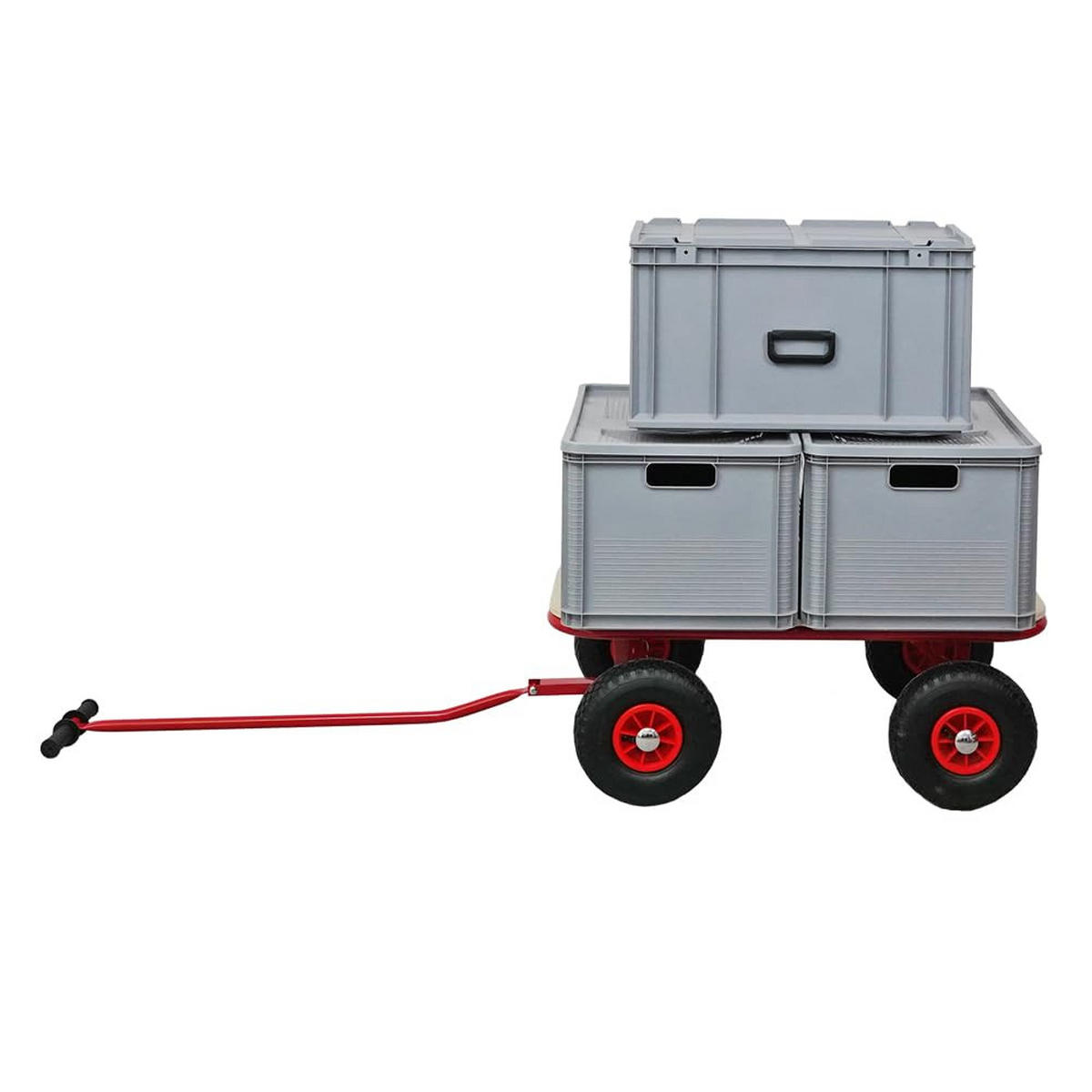 BOLLERWAGEN Bolly 97x95x60cm Traglast 150kg Rot - Rot, Holzwerkstoff (94/97/60cm) - PROREGAL