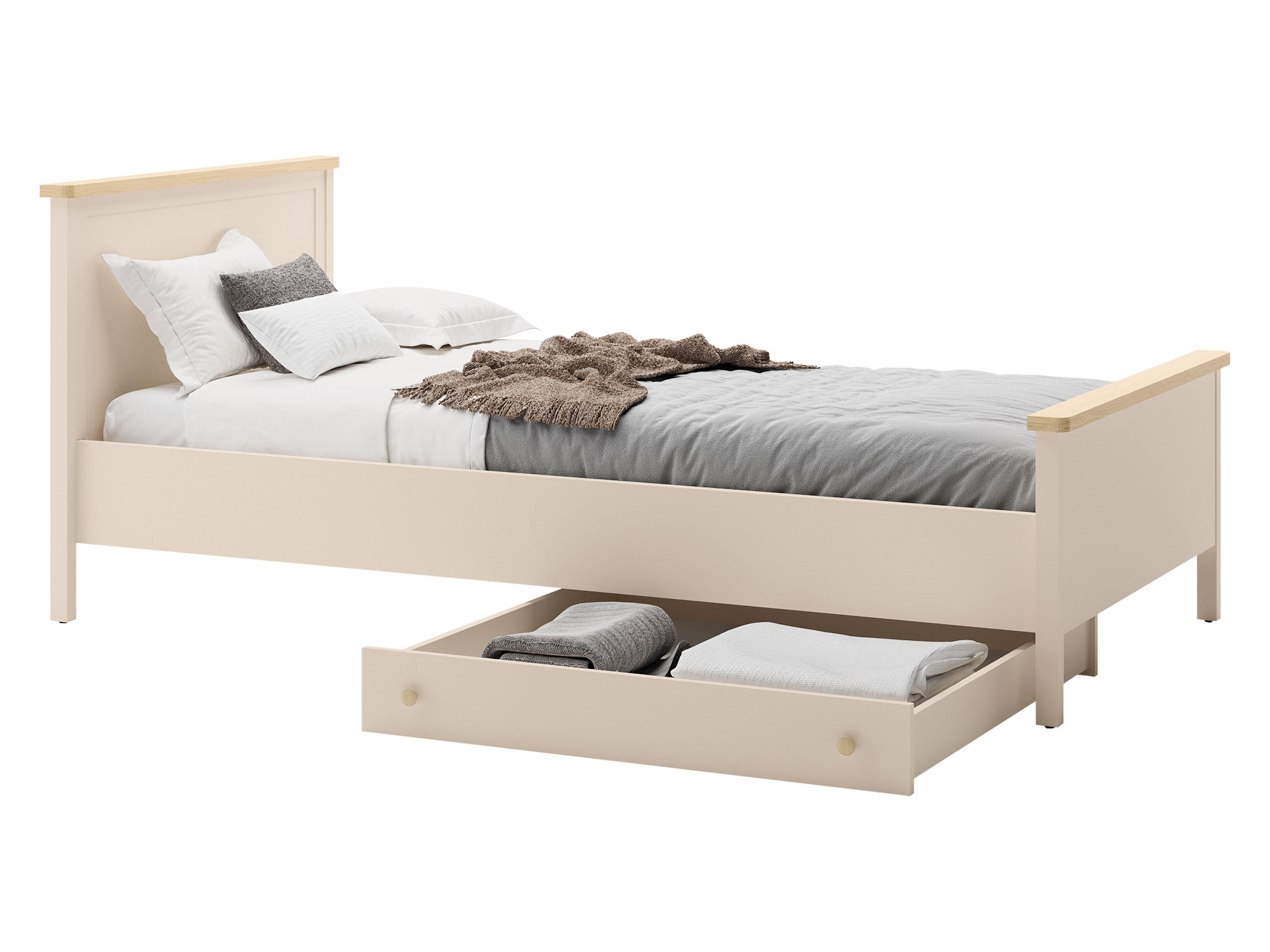 Mirjan24 Jugendbett Sand 120x200 cm