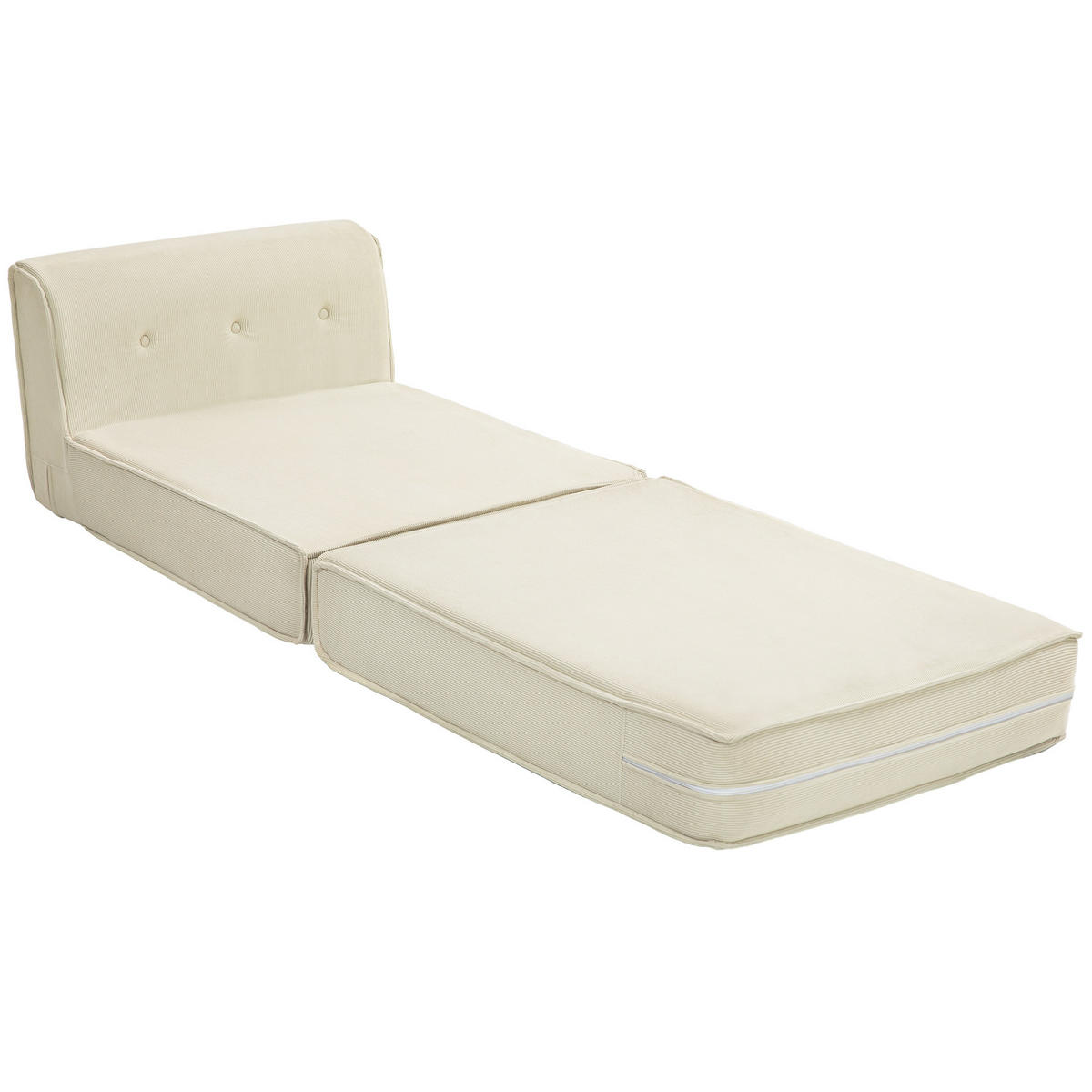 SCHLAFSOFA DE-13410 Cremeweiß - Weiß, Textil (100/65/73cm) - ComfortXL