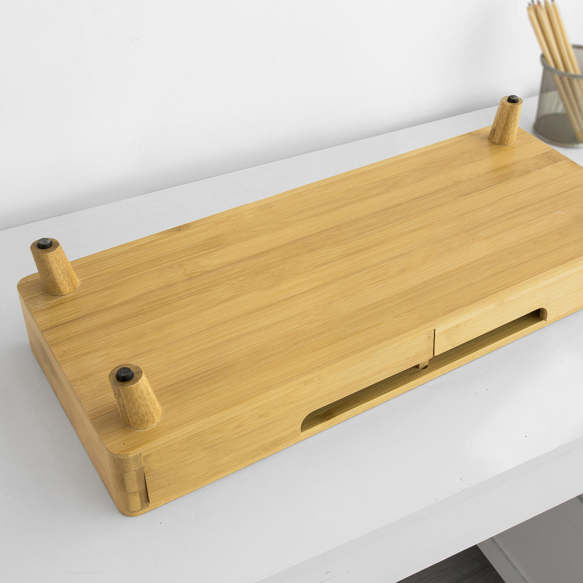 MONITORSTÄNDER Natur - Naturfarben, Holz (23/56/12cm) - SoBuy