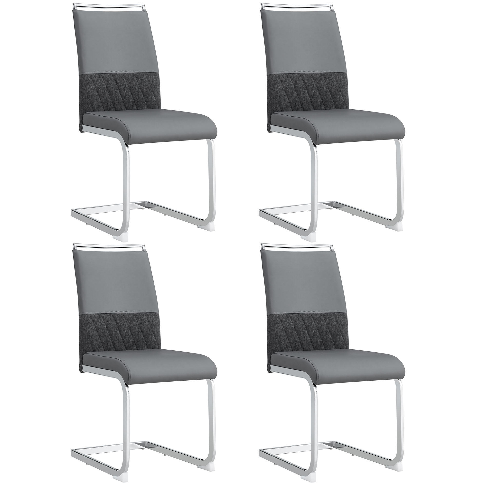 SCHWINGSTUHL DE-35903 4er-Set mit Querstreifen-Design Grau - Grau, Metall (48/95/42cm) - ComfortXL