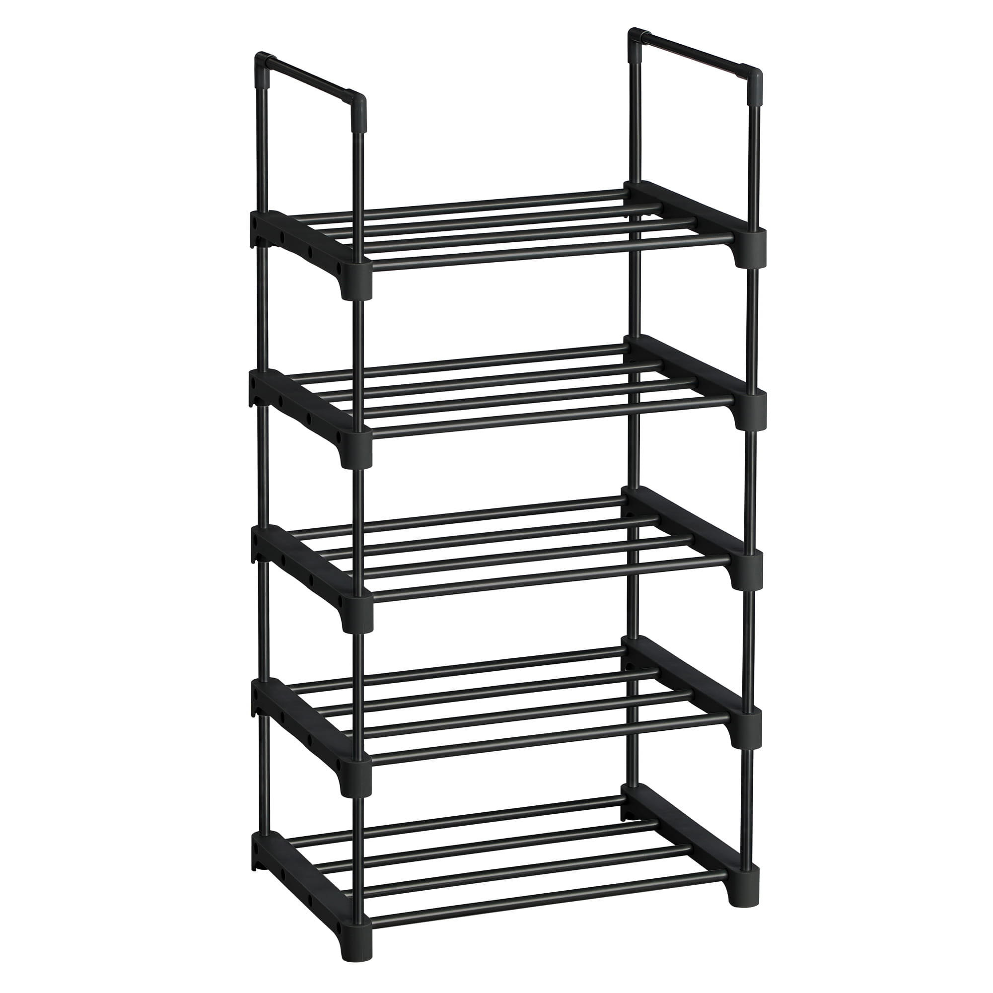 SCHUHREGAL, schwarz - Schwarz, Metall (45/89.5/30cm) - A2A Home