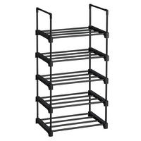 SCHUHREGAL, schwarz - Schwarz, Metall (45/89.5/30cm) - A2A Home