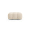 POUF Koge aus Samt leichtes beige - Creme, Textil (95/40/95cm) - Cosmopolitan Design