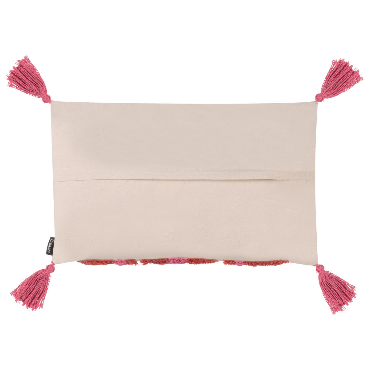 DEKOKISSEN 2er-Set Rosa 30/50 cm Fraksinus - Pink/Rot, Textil (50/30cm) - Beliani