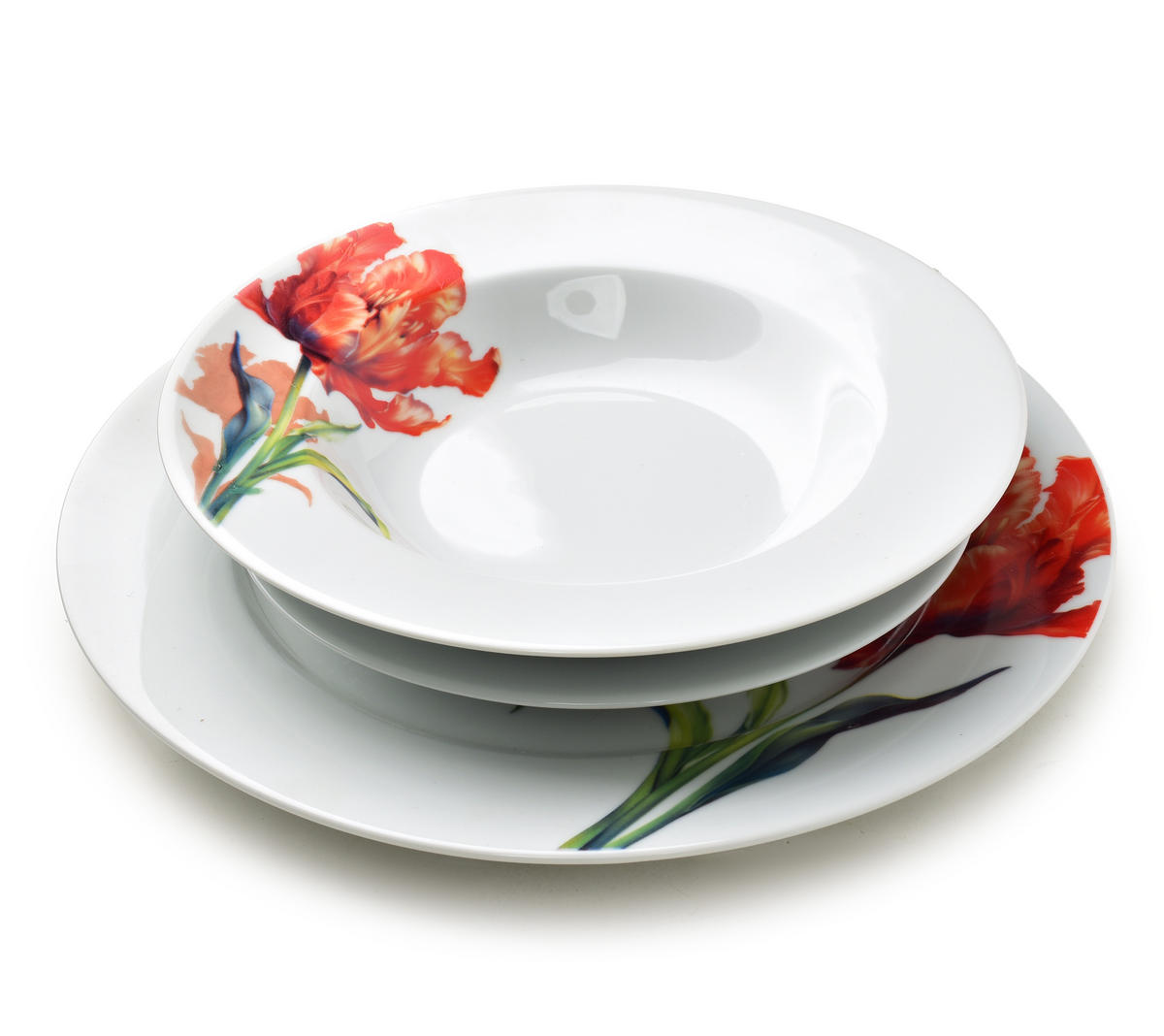 SVÍCEN, sklo, růžová - červená, keramika (27/2.5/27cm) - Mondex