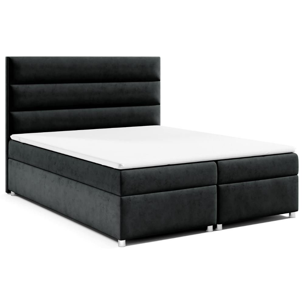 BOXBETT mit Bettkasten Trinity K-1 Bonellfederkern inkl - Schwarz, Holz/Holzwerkstoff (200/200cm) - Best For Home