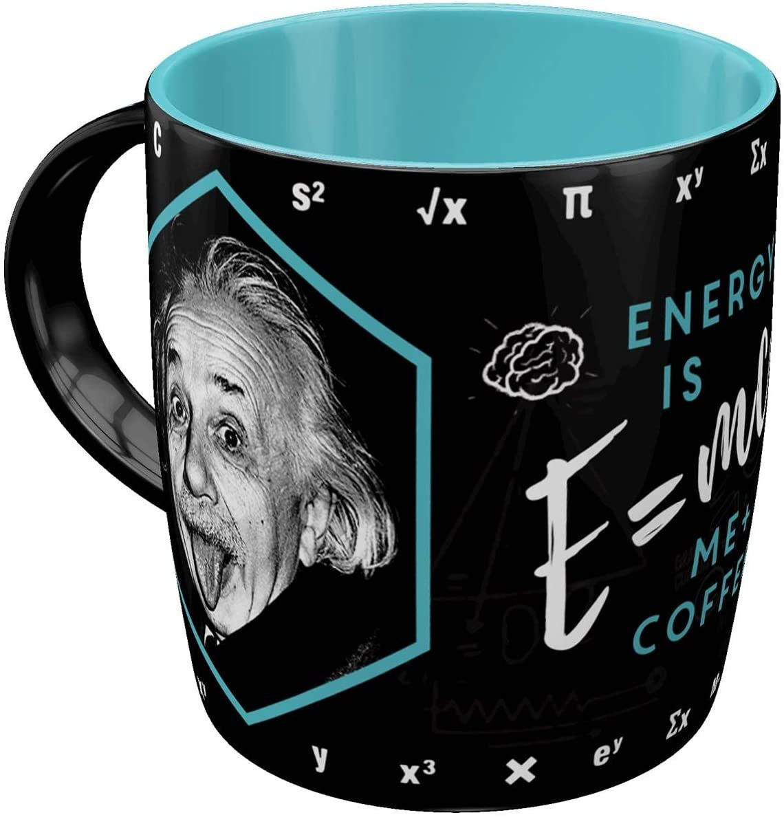 KAFFEETASSE 330 ml Celebreties Einstein Energy = Me + Coffee - Multicolor, Keramik (0.33L) - Nostalgic-Art