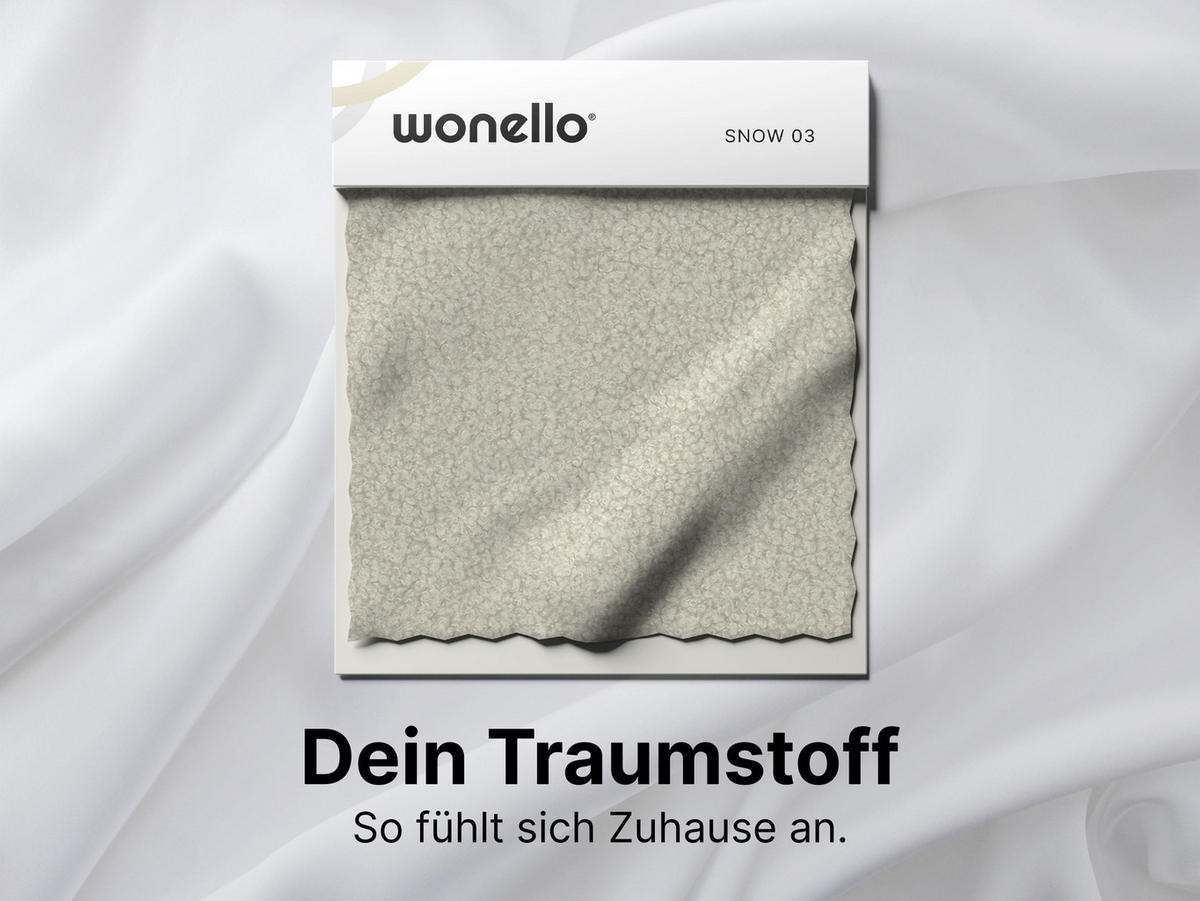 POLSTERBETT Mira 1 Hellbeige 140/200 cm Boucle mit Bettkasten - Beige, Textil/Metall (140/200cm) - wonello