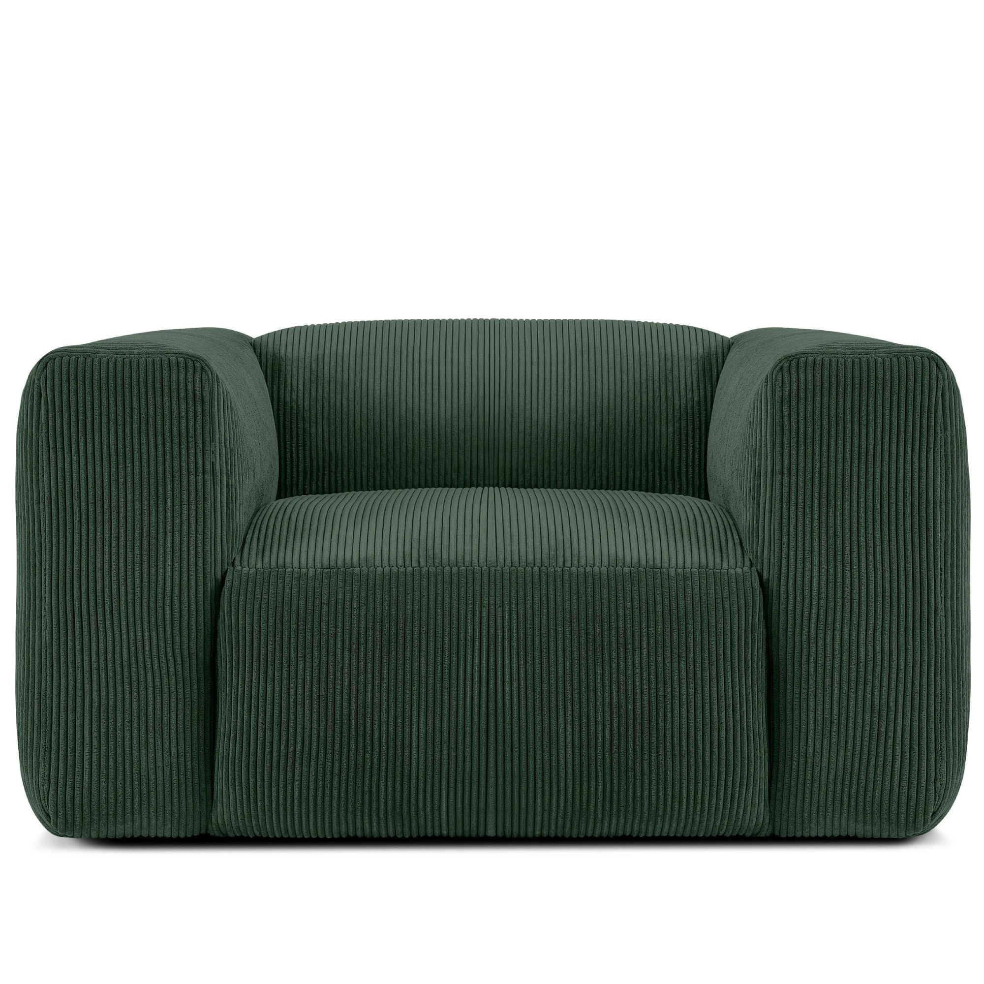 SESSEL BUFFO , Dunkelgrün - Dunkelgrün, Textil (130/73/96cm) - KONSIMO®