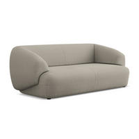 3-SITZER SOFA Bouclé Stoff Beige - Beige/Schwarz, Kunststoff/Textil (212/81/98cm) - Makamii