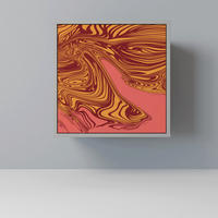 SIDEBOARD FLOATING THOUGHTS, Grau, 57,5x42x57,5 cm, Ohne Füße - Multicolor/Grau, Holzwerkstoff (57.5/57.5/42cm) - SpaceRebels