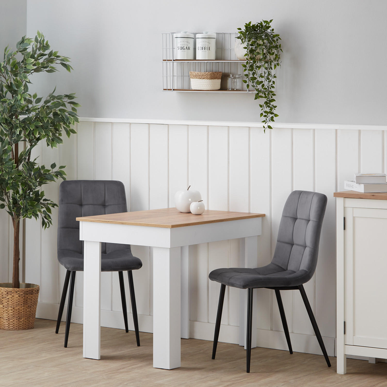 STUHL in Stahl Samt Dunkelgrau - Dunkelgrau, Textil (43/88/50cm) - Homestyle4u