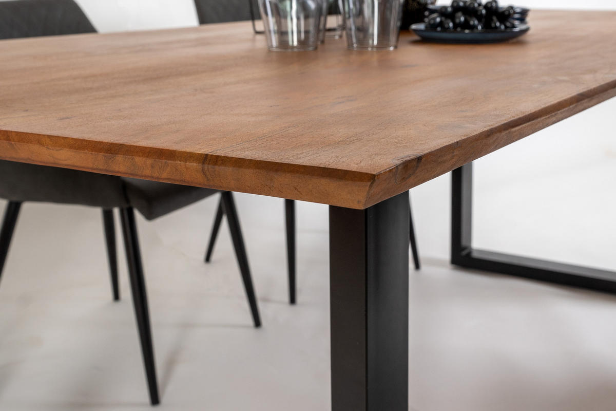ESSTISCH ATLANTA - Schwarz/Braun, Holz/Metall (100/240/77cm) - SAM