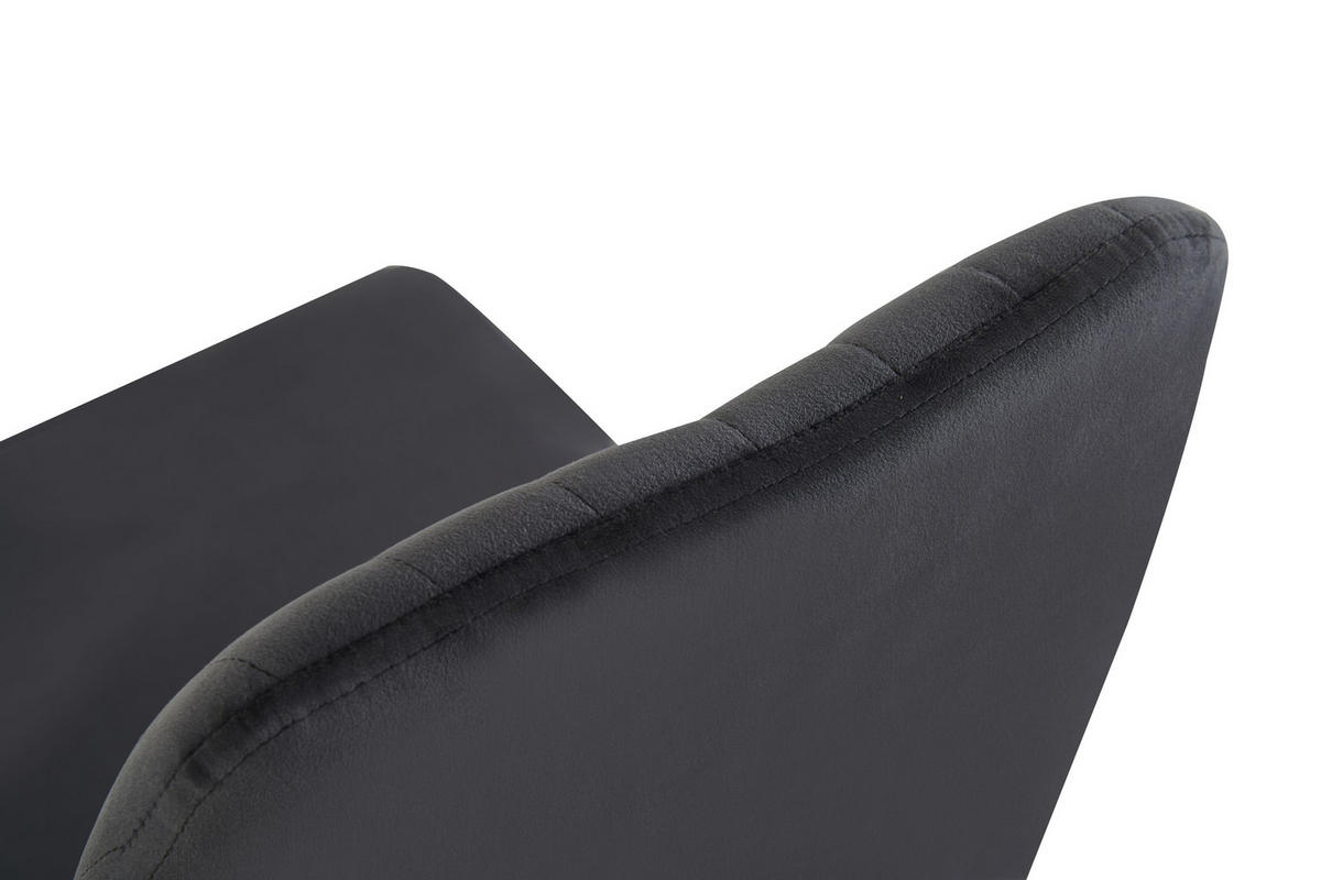 STUHL Claudia anthrazit 2er Set - Anthrazit/Schwarz, Textil/Metall (44/88/58cm) - Xonox