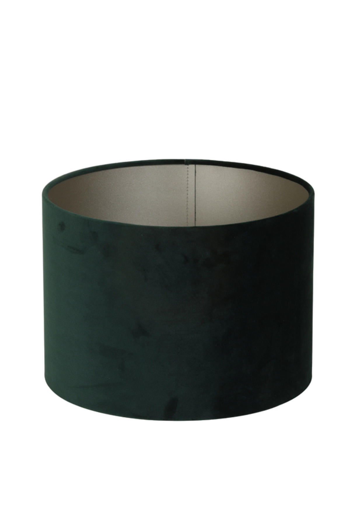 LAMPENSCHIRM Velours Grün Ø40/30 cm - Dunkelgrün, Textil (40/40/30cm) - Light & Living