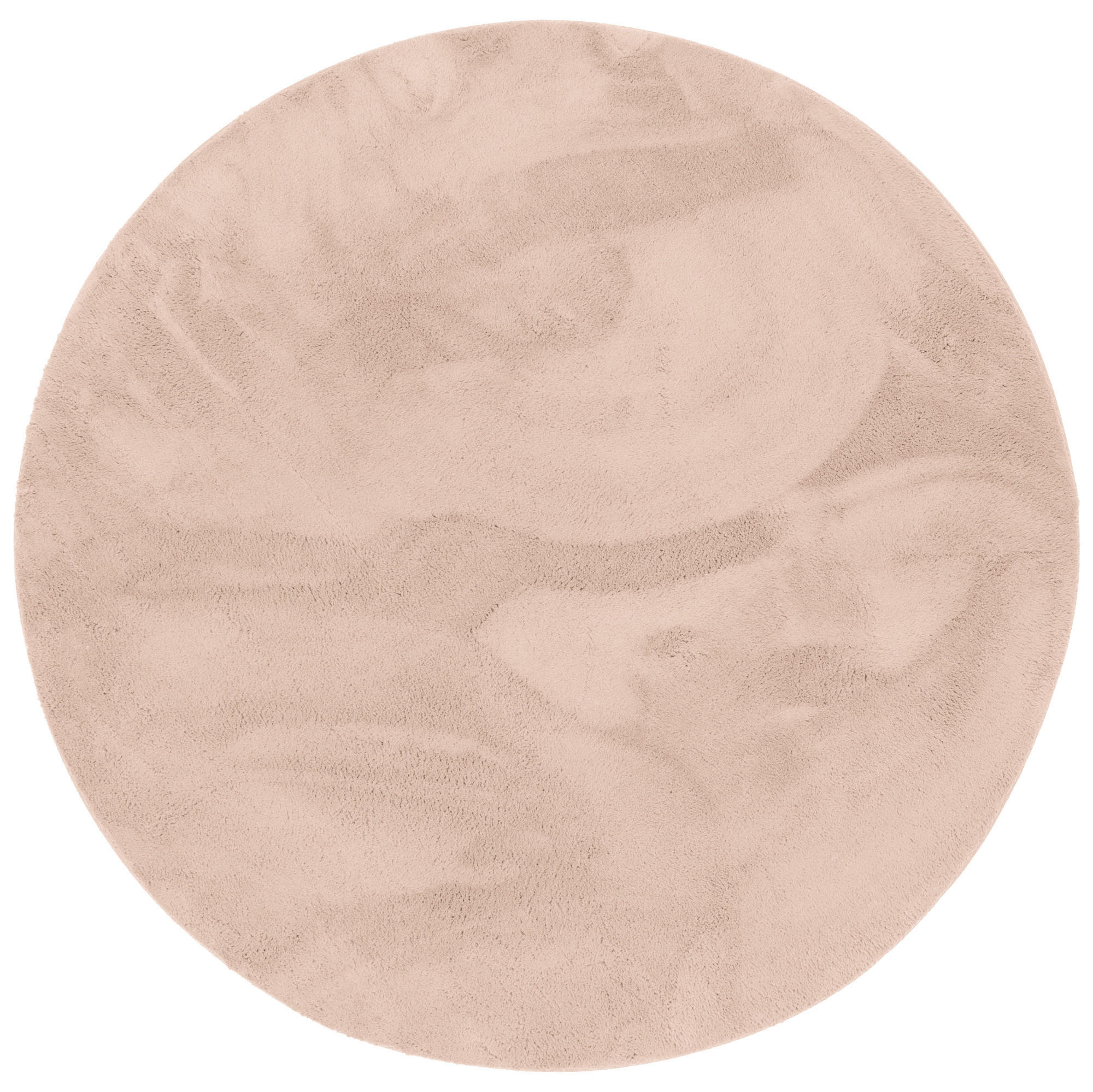 FELLTEPPICH SUPER SOFT PEARL RUND - Altrosa, Textil (200/200cm) - Pergamon