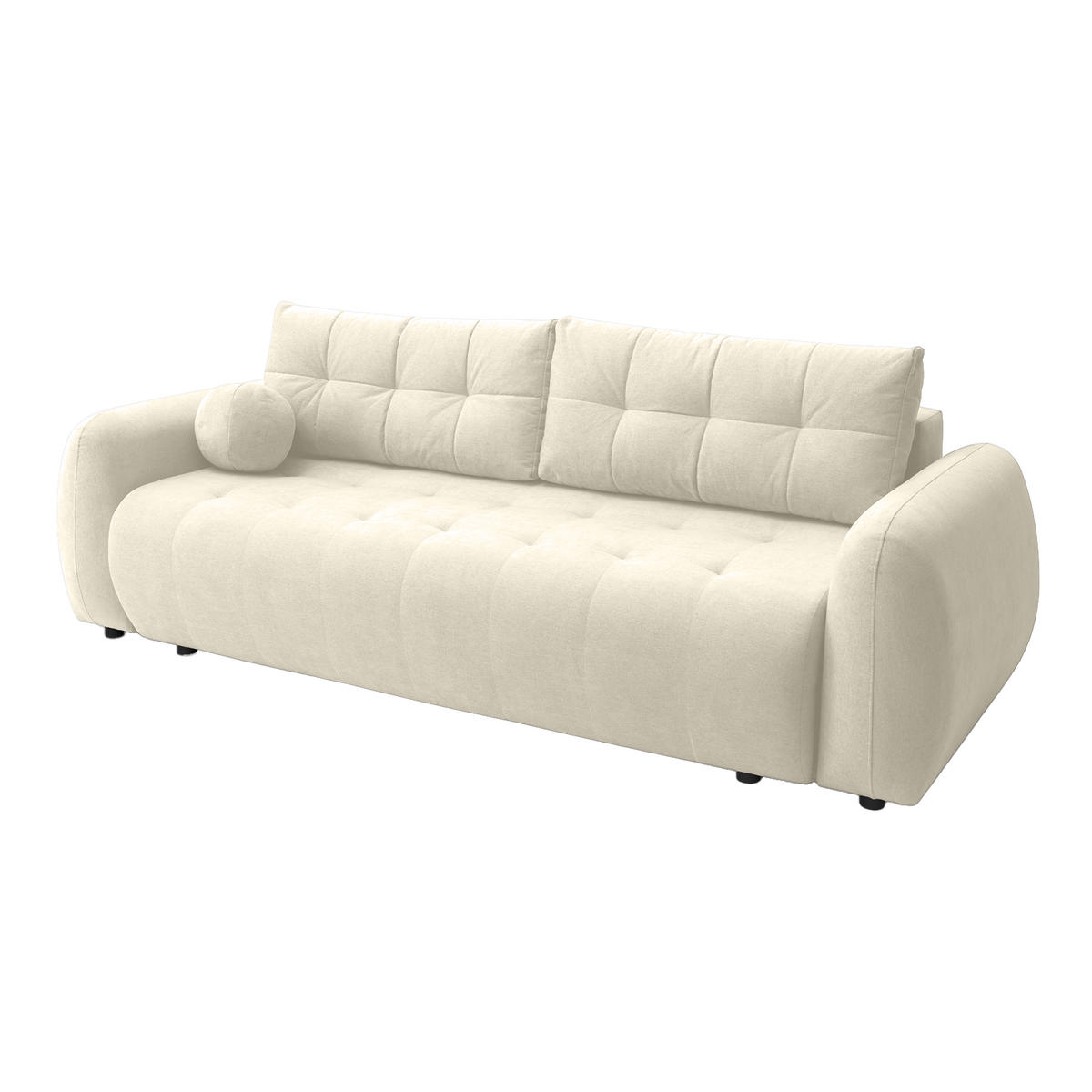 SOFA ARNIS mit Schlaffunktion, Cremeweiß - Creme, Textil (252/70/105cm) - Fedve