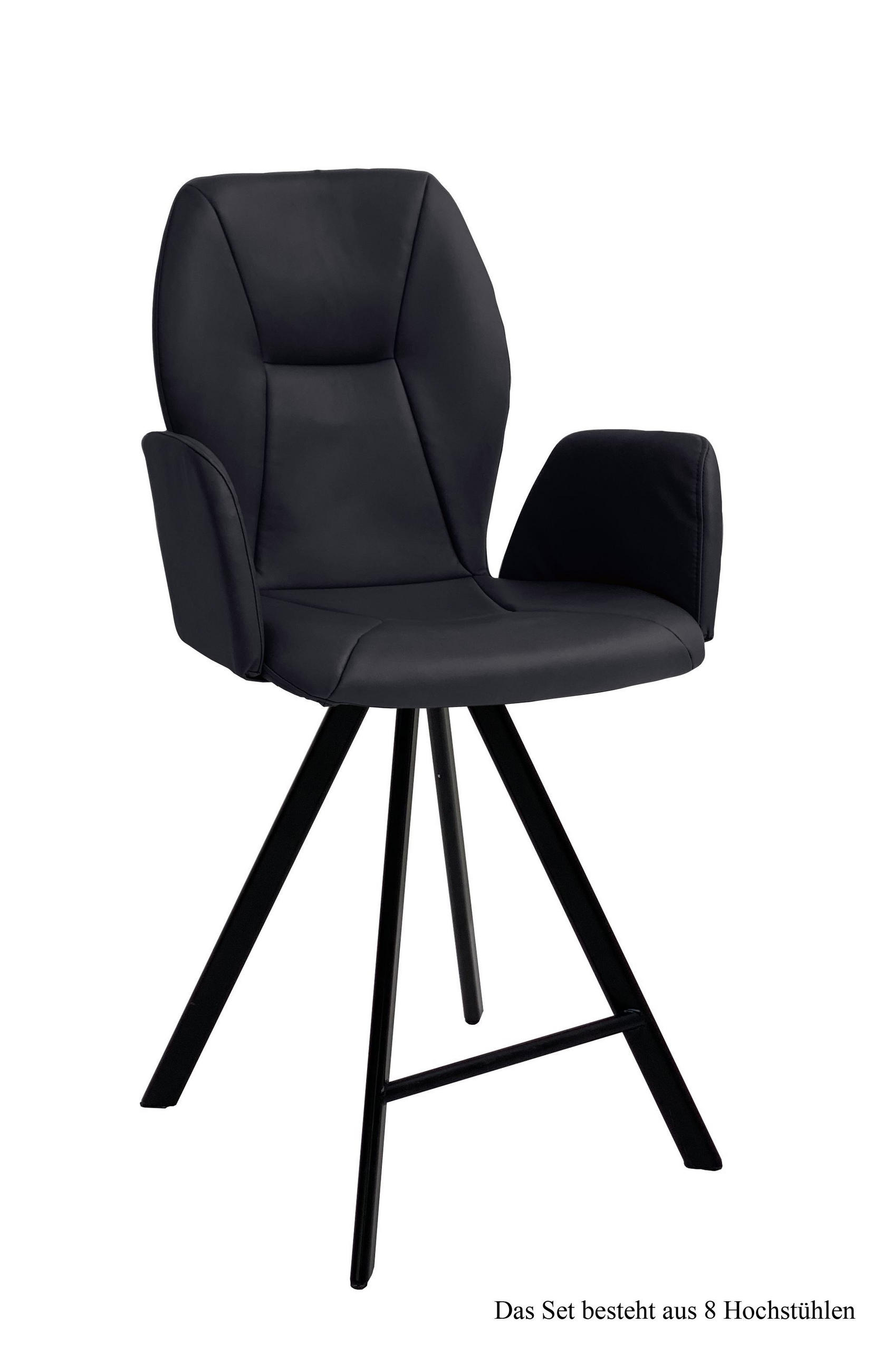 58aufmkessel Thekenstuhl Anthrazit, Schwarz 60x109x58 cm