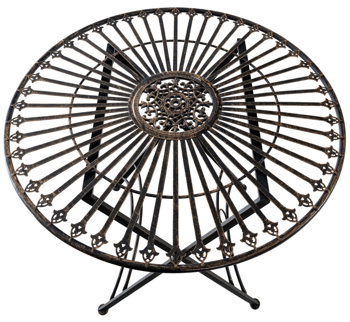 GARTENTISCH Thegel bronze - Dunkelbraun, Metall (71/71/71cm) - TPFGarden