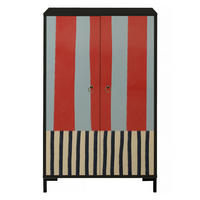 SIDEBOARD aus MDF mit 2 dekorativen Türen WALTER - Schieferfarben, Holzwerkstoff (45/123/75cm) - RNT By Really Nice Things