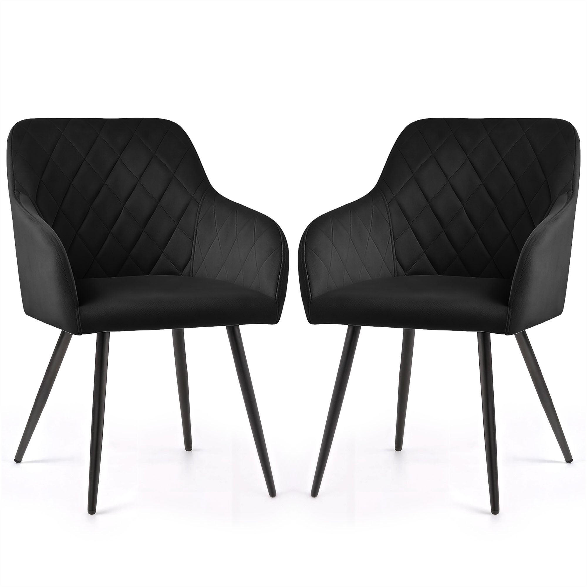 RAUMHIRSCH FURNITURE ČALOUNĚNÉ ŽIDLE, sada 2 ks, kovové nohy, černé 54,5/82/58