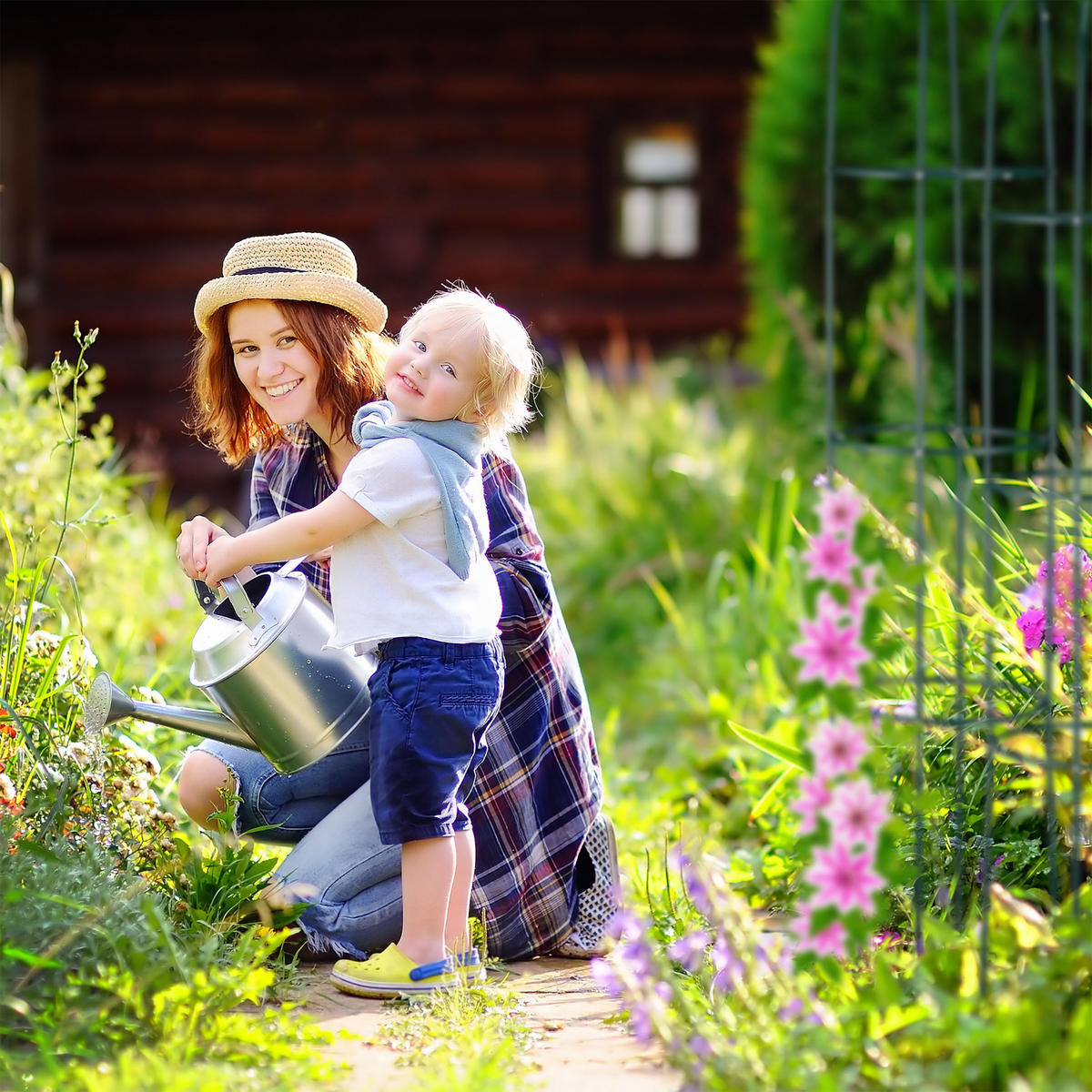 2XRANKHILFE - Dunkelgrün, Metall (41/200/41cm) - Relaxdays