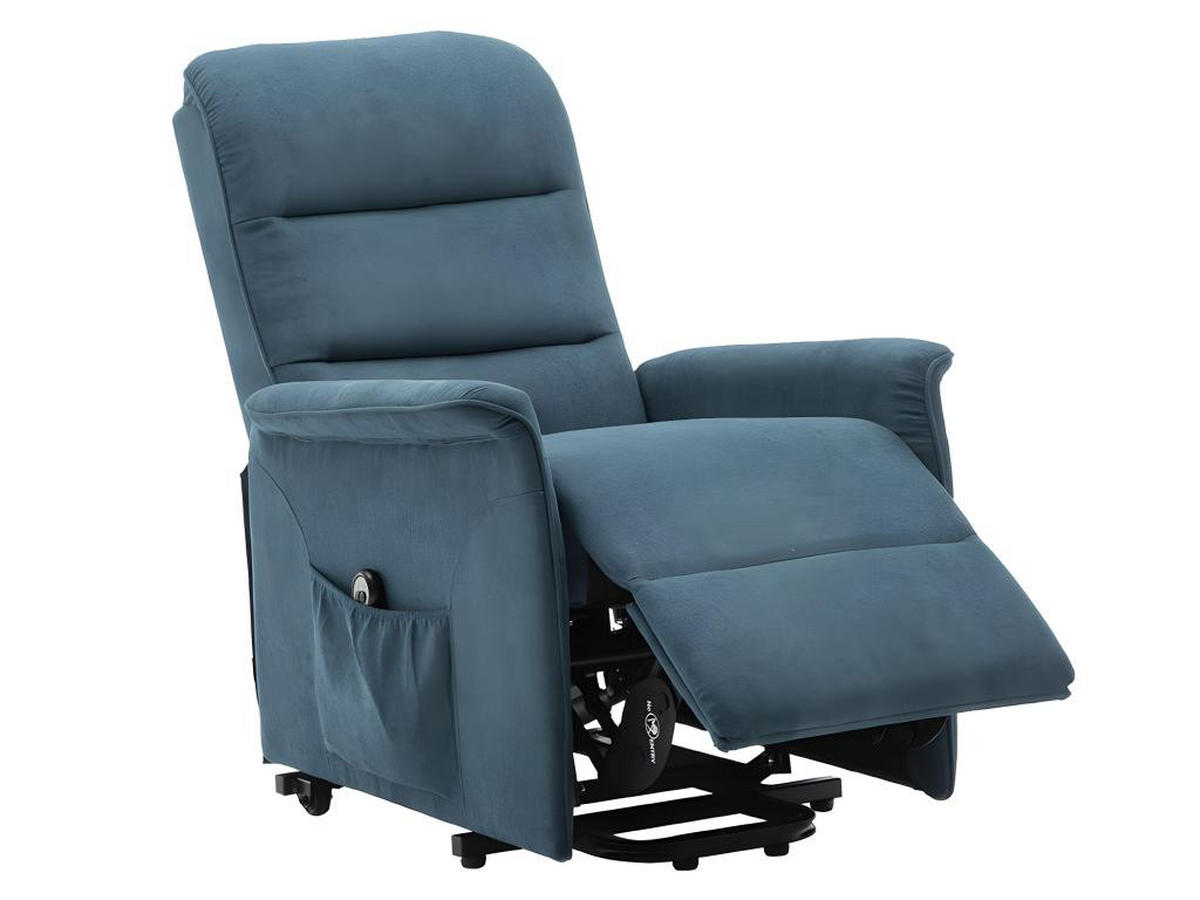 RELAXSESSEL Fernsehsessel elektrisch - Stoff - Blau - CAPUCINE - Blau, Textil (94/100/73cm) - Vente-Unique