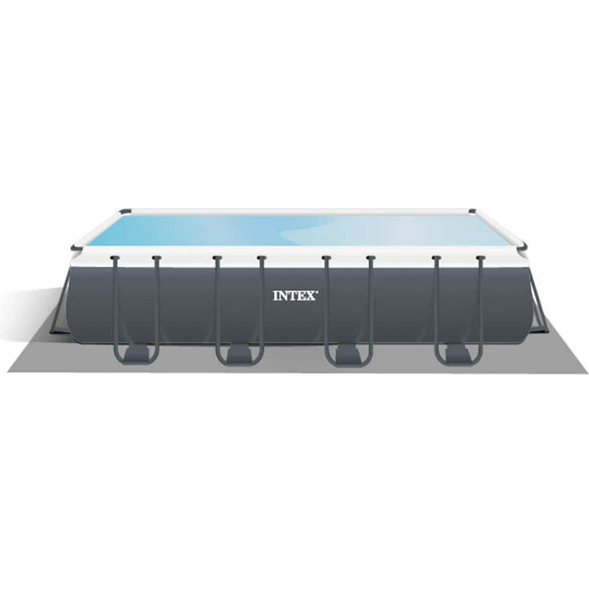 POOL-SET Intex Ultra Xtr Frame Rechteckig 549/274/132 Cm 26356Gn - Silberfarben, Metall (549/132/274cm) - INTEX