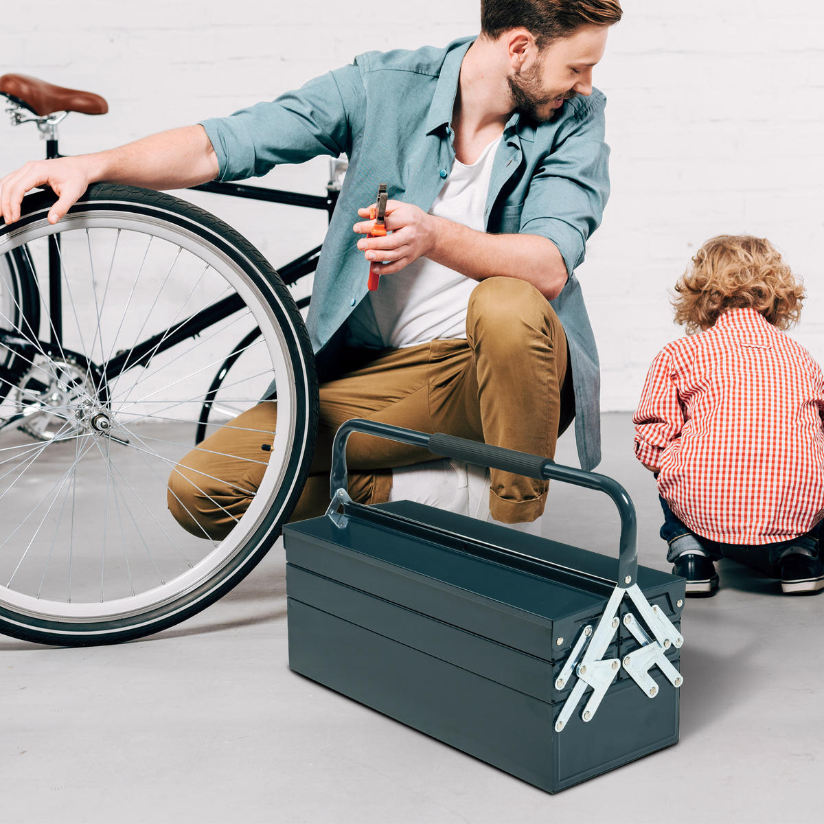 WERKZEUGKOFFER - Dunkelgrün, Metall (20/41/56cm) - DURHAND