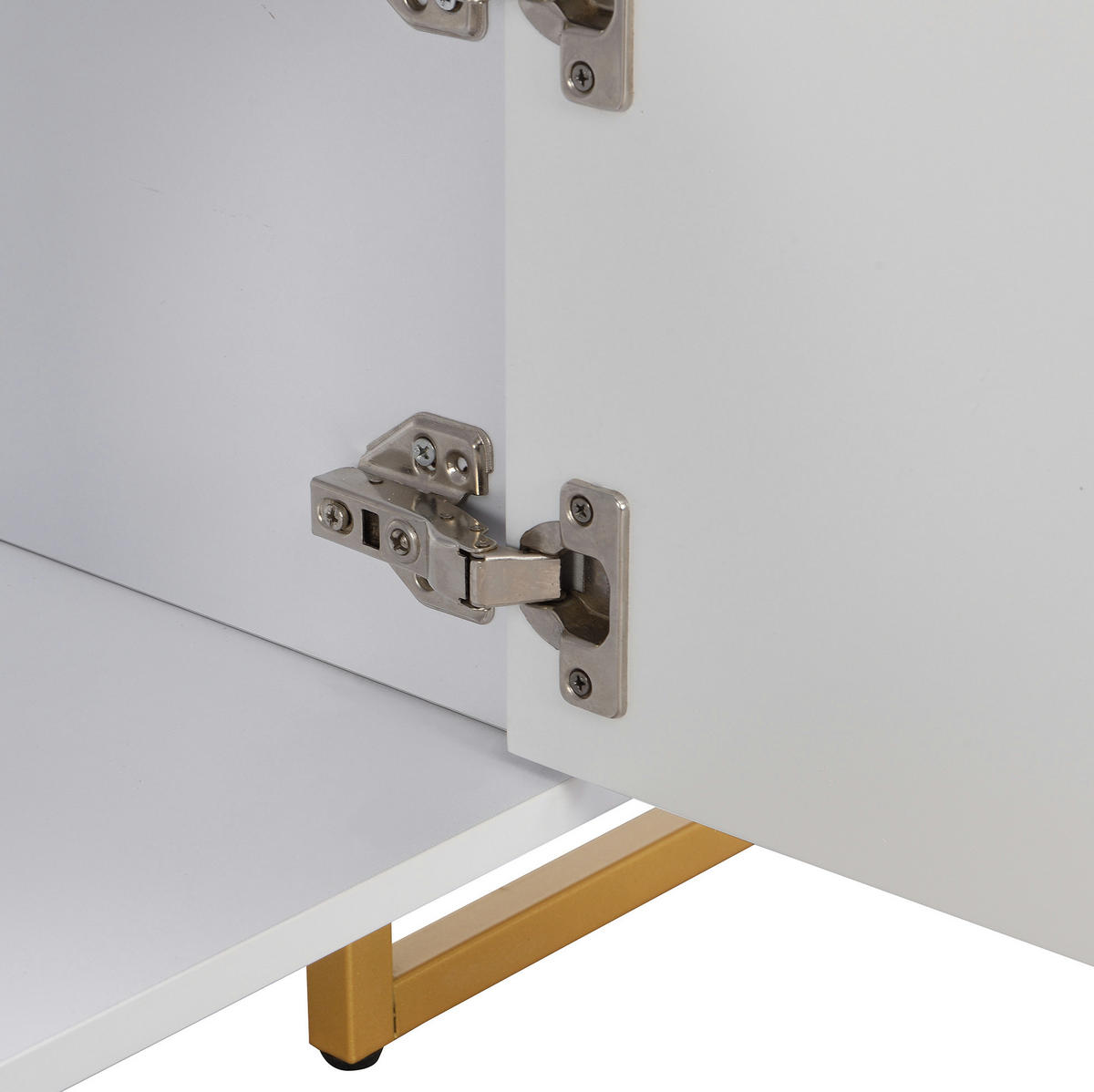 TV-LOWBOARD aus MDF 175x30x46 cm Weiß mit 4 Schubladen und 2 Türen - Weiß, Holzwerkstoff (175/46/30cm) - IVMEU