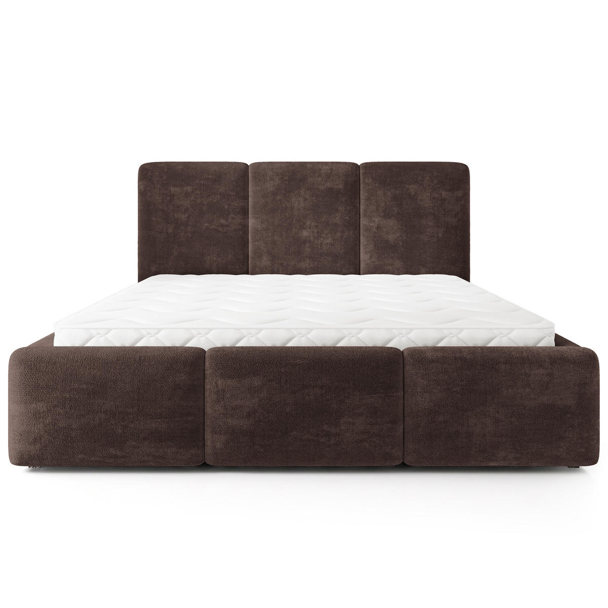 POLSTERBETT MORENA LM 160x200 cm mit Bettkästen - Braun - Braun, Holz (160/200cm) - MASSENO