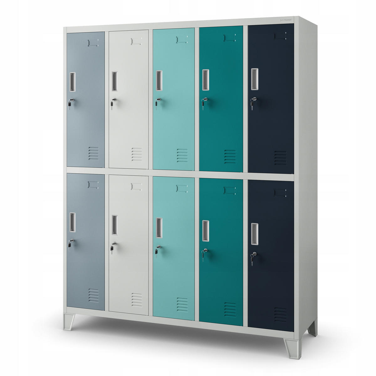 SCHLIESSFACHSCHRANK Bartek - Multicolor, Metall (136/172/45cm) - Jan Nowak