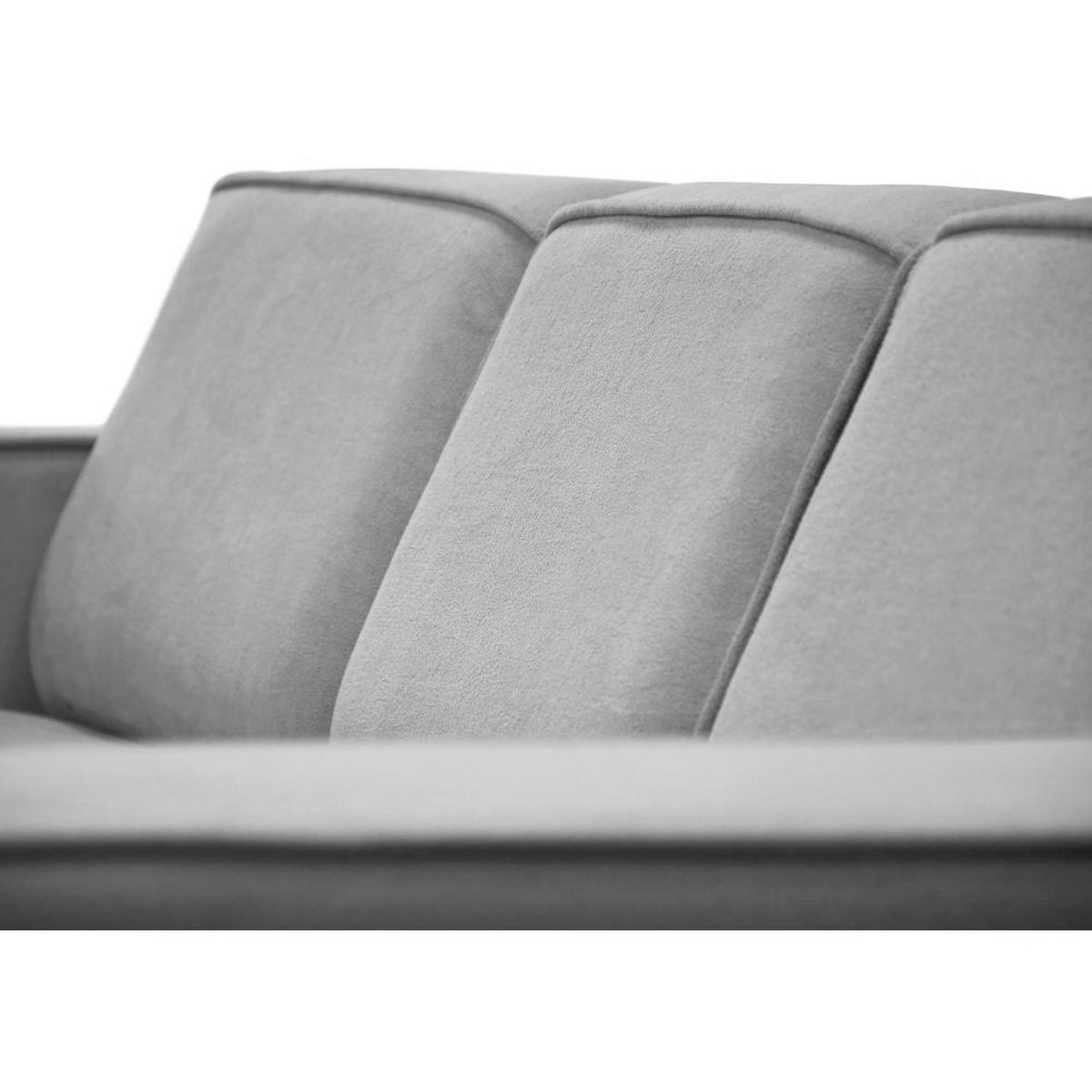 ECKSOFA ohne Schlaffunktion Pedro L hellgrau links - Hellgrau/Schwarz, Kunststoff/Textil (267/170cm) - Beautysofa