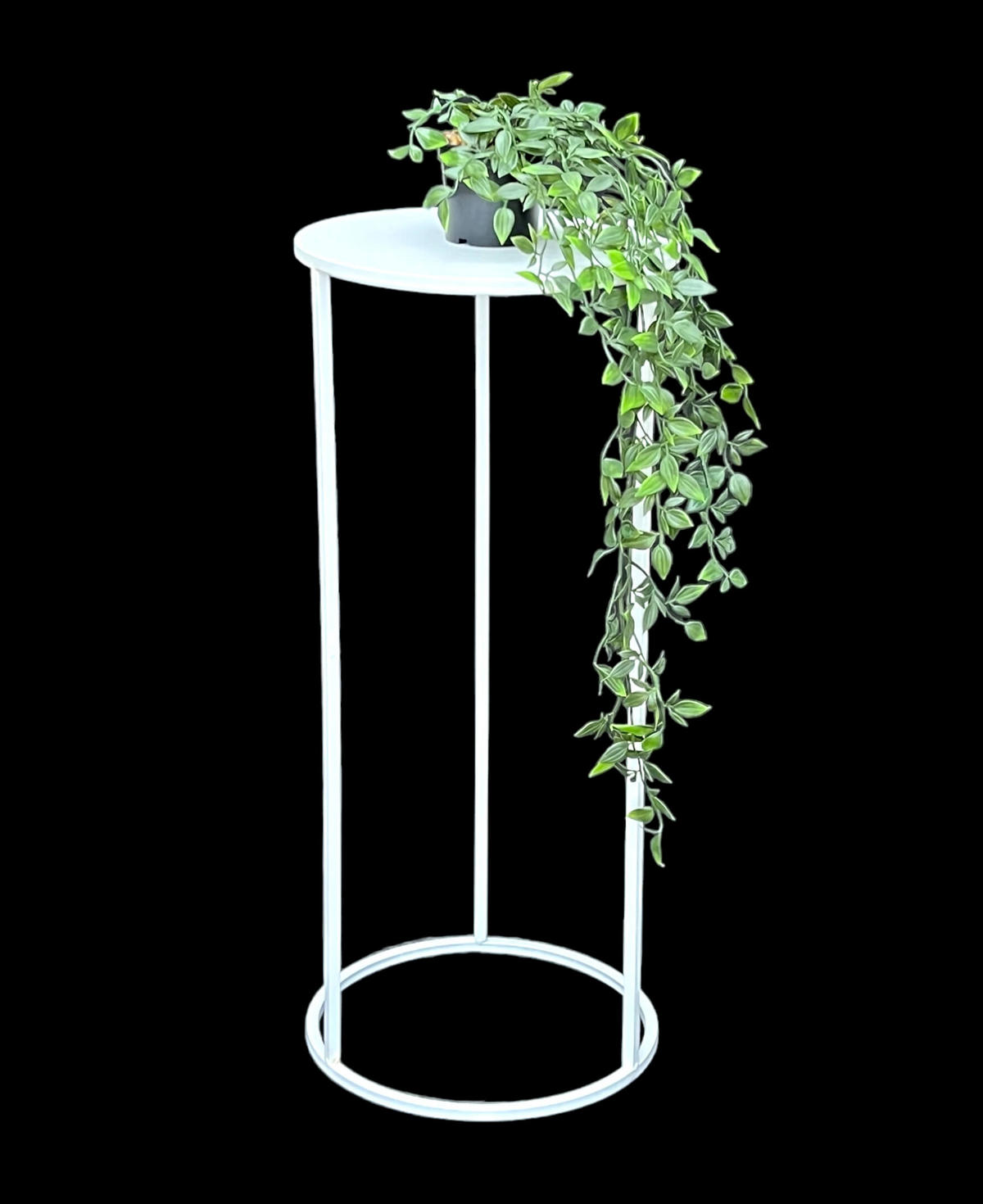 BLUMENHOCKER Metall Weiß Rund 70 cm - Weiß, Metall (30/70/30cm) - DanDiBo