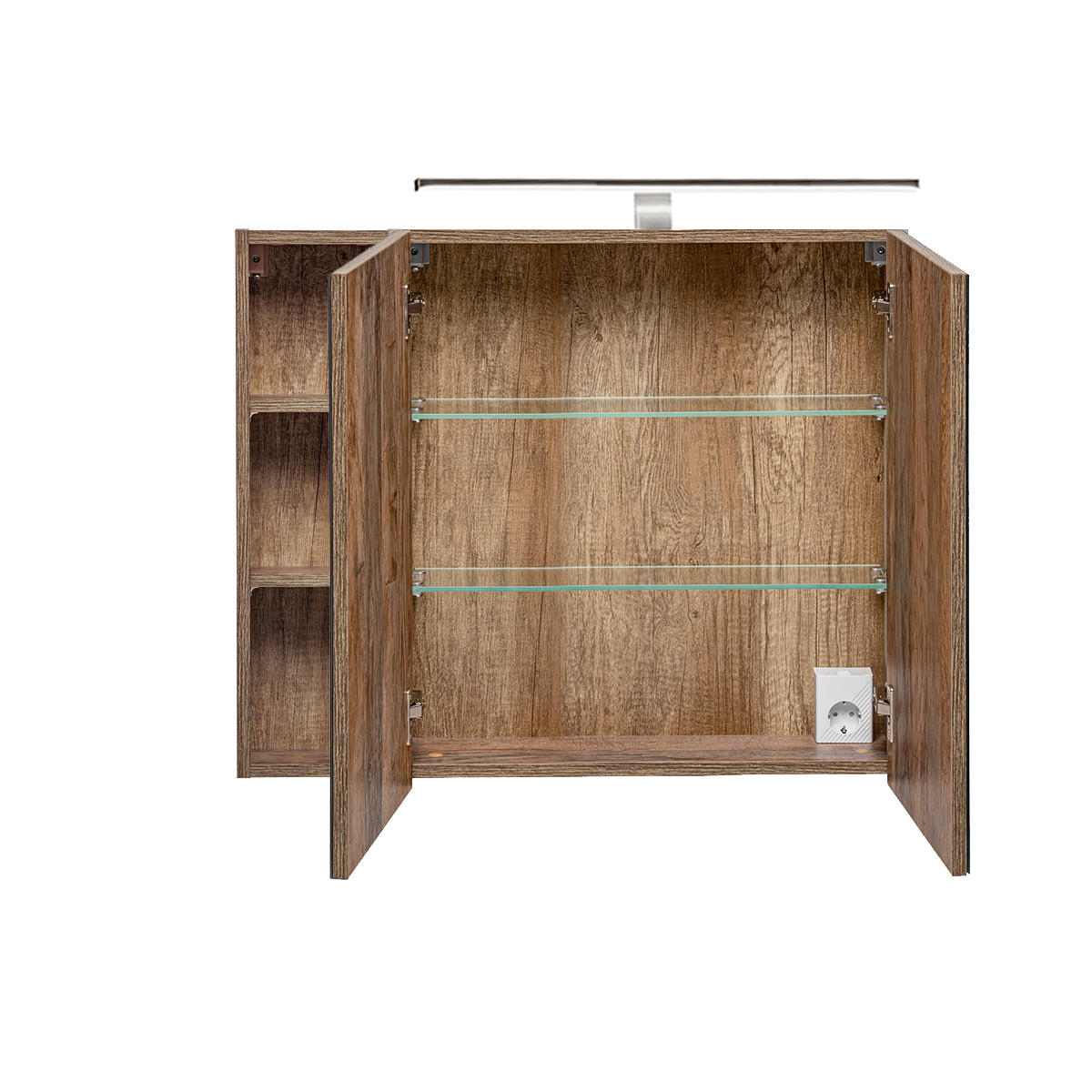 ELEMENT S OGLEDALOM Éros Mol - taupe, drvni materijal (80/65/17cm) - Petits-meubles