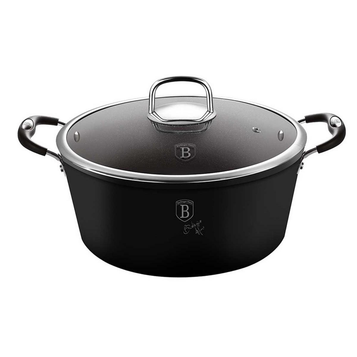 TOPF Schwarz 20/20/10.4 cm BH6122 - Schwarz, Metall (20cm) - Berlinger Haus