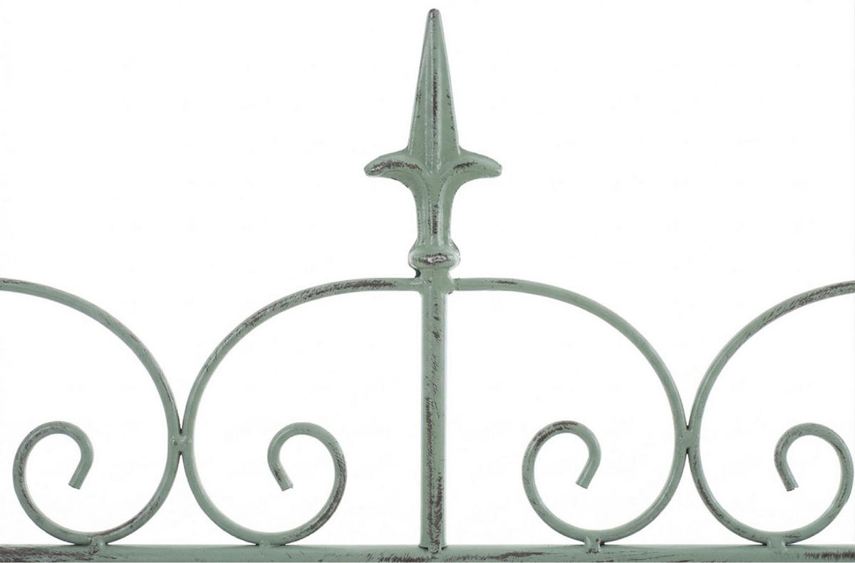 GARTENZAUN Metall Antik-Grün - Grün, Metall (124/116cm) - CLP