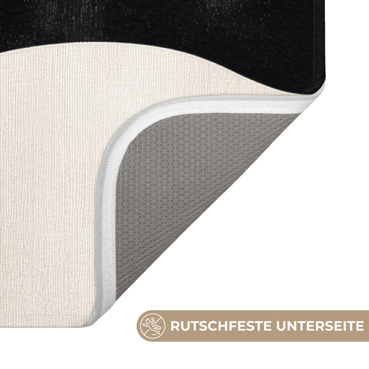KÚPEĽŇOVÁ PREDLOŽKA Abstraktné - Japonské - Béžové - Moderné 60x90 cm - čierna/béžová, textil/plast (60/90cm) - OnlyWow