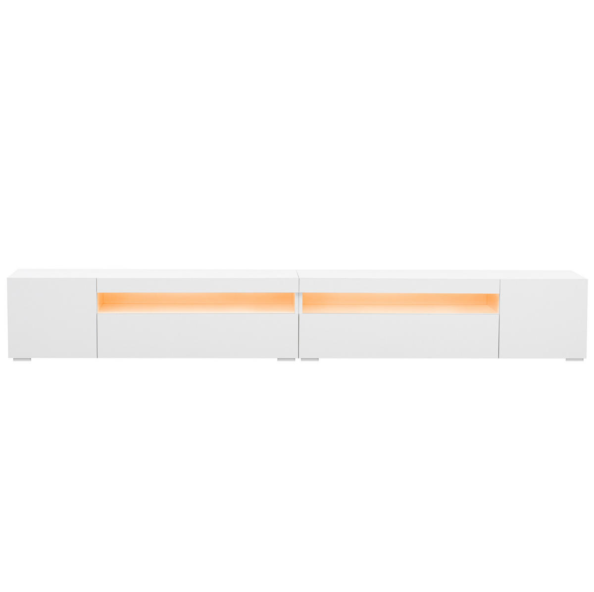 TV-SCHRANK in Weiß mit variabler LED Beleuchtung 240/38.5/35.5 cm - Weiß, Holzwerkstoff (240/35.5/38.5cm) - Redom