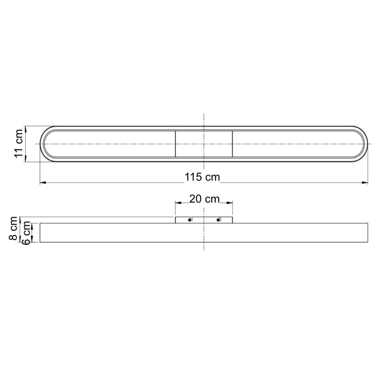 DECKENLEUCHTE Oswin, Beige, 115cm - Beige, Metall (115/10.1/8cm) - KOSILUM